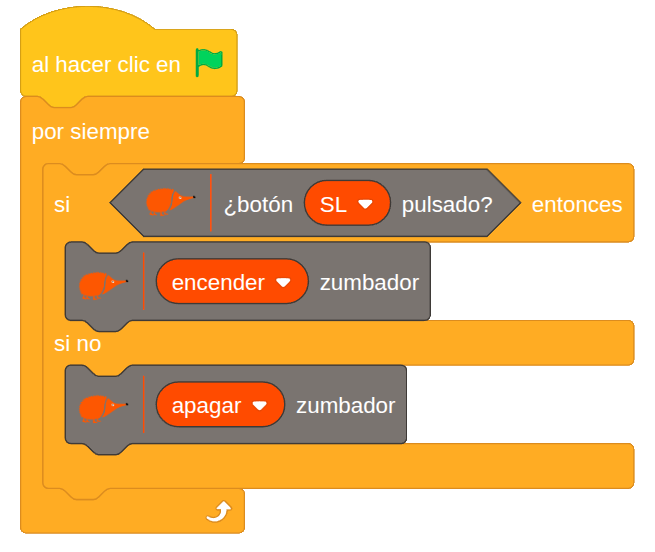 Bloques programación zumbador