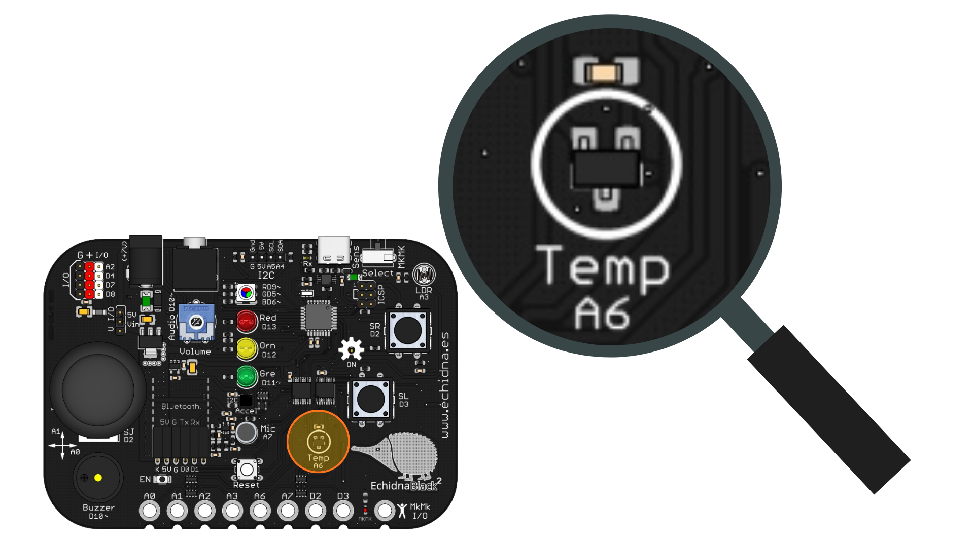Sensor de temperatura en EchidnaBlack2