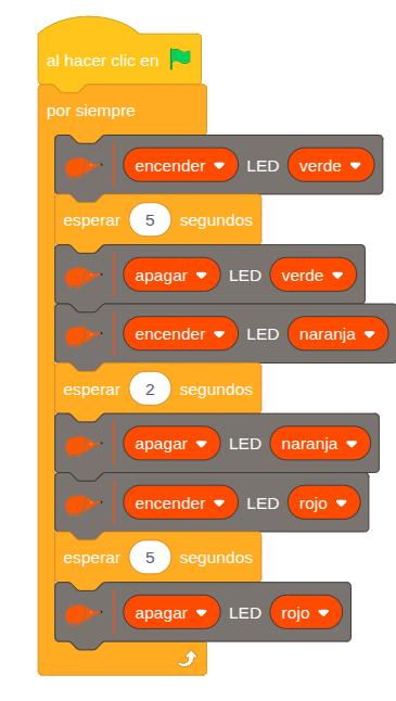 Bloques programación semáforo Bloques programación semáforo