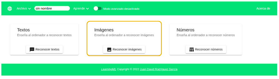 Elegir modelo de imágenes