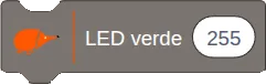 Bloque de EchidnaML «LED verde 255».